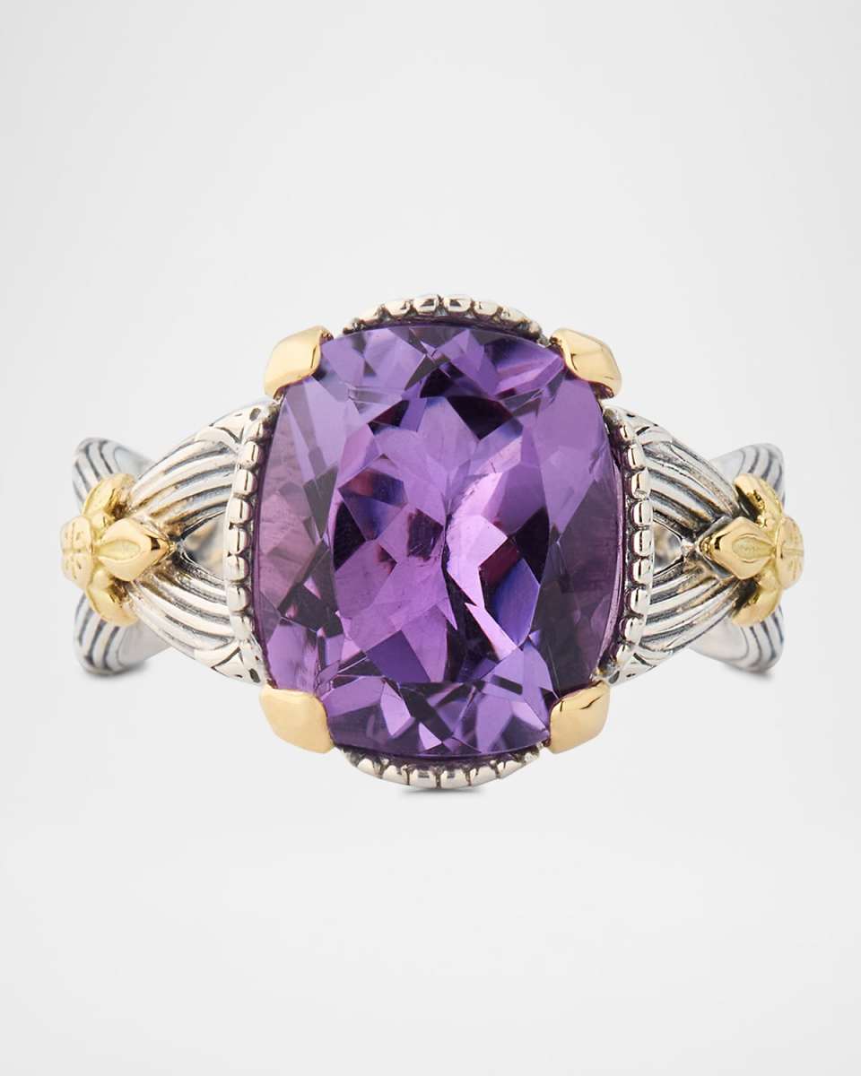 Kyma Two-Tone Amethyst Ring, Size